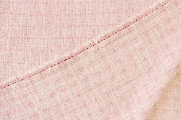 Bouclé - Ruit Zacht Roze/Wit/Fuchsia
