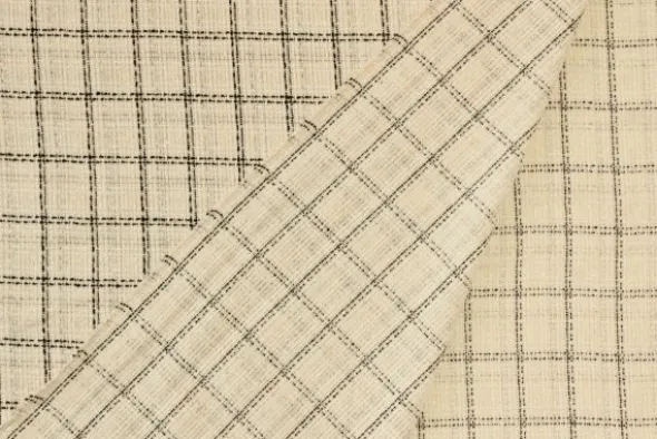 bouclé - Ruit Zwart/Wit/Goud