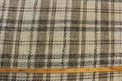 bouclé - Tartan Ruit Beige/Wit/Zwart/Roest