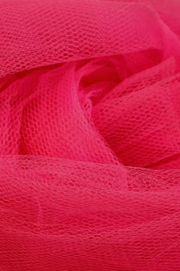 Brandvertragende Tule - 280cm - Deep Fuchsia