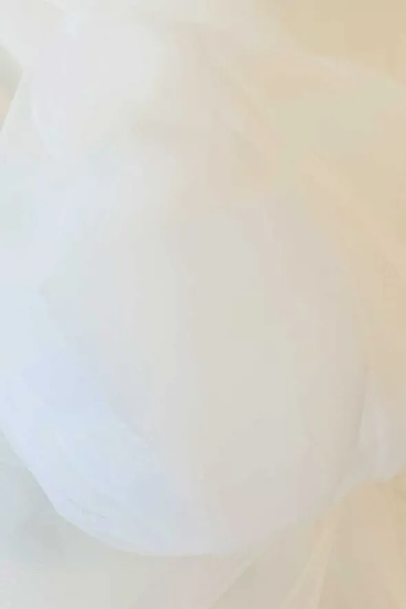 Brandvertragende Tule - 300cm - Silk White
