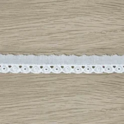 Broderie Band - Schulprand Klein - Wit - 17mm