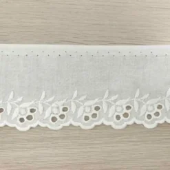broderie band - Wit - 50mm