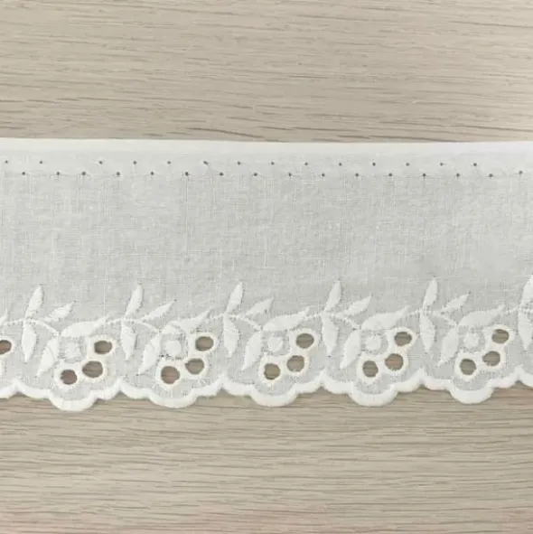 broderie band - Wit - 50mm