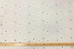 Broderie Katoen - Crosses and Squares White