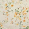 Broderie Katoen Print - Sunny Yellow/Orange Flowers on White