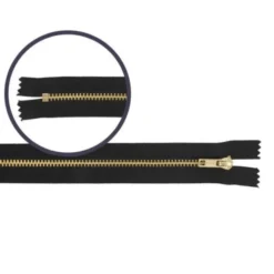 Broek Rits Koper - Niet Deelbaar -580 - Black-10 cm