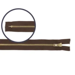 Broek Rits Koper - Niet Deelbaar -570 - Dark Brown - 8 cm