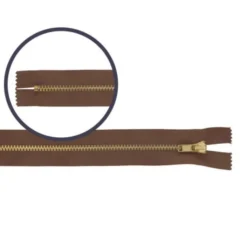 Broek Rits Koper - Niet Deelbaar -083 - Warm Brown -20 cm