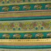 Canvas - Indian Elephant and Paisley on Turquoise
