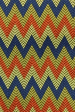 Canvas - Zigzag Coral/Blue/Beige