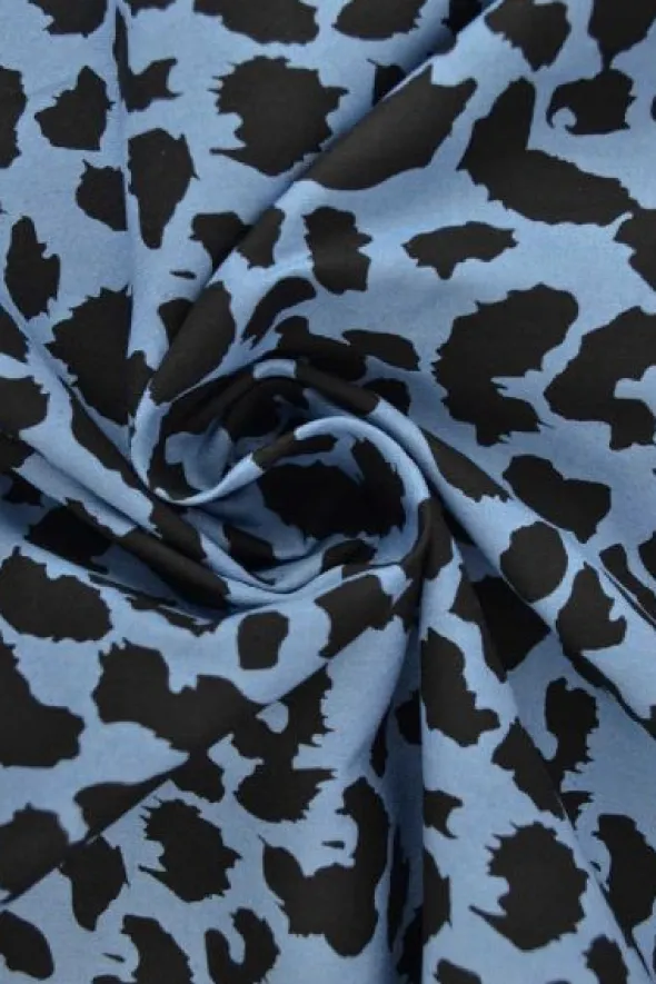 Chambray Animal Spots - Bright Blue