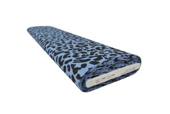 Chambray Animal Spots - Bright Blue