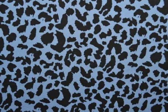 Chambray Animal Spots - Bright Blue