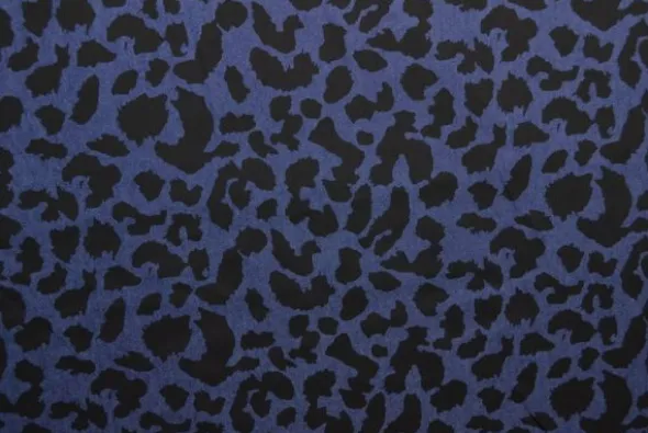 Chambray Animal Spots - Dark Blue