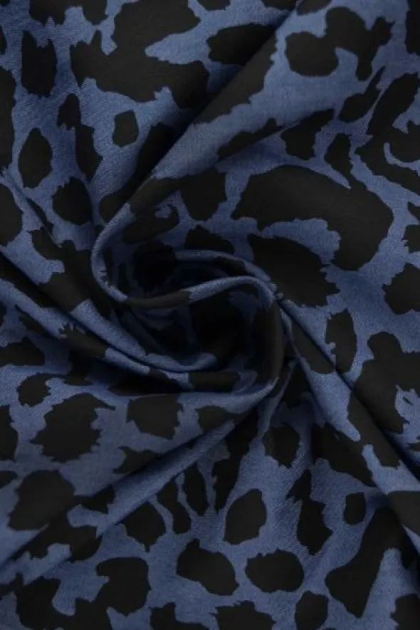 Chambray Animal Spots - Deep Blue