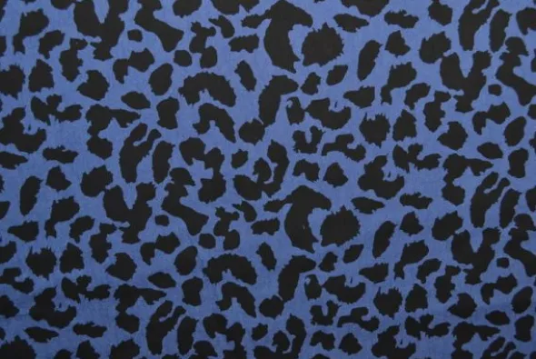 Chambray Animal Spots - Deep Blue