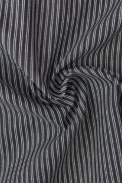 Chambray - Fine White Lines on Black