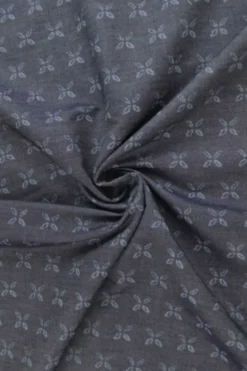 Chambray - graphic flower on Dark Blue