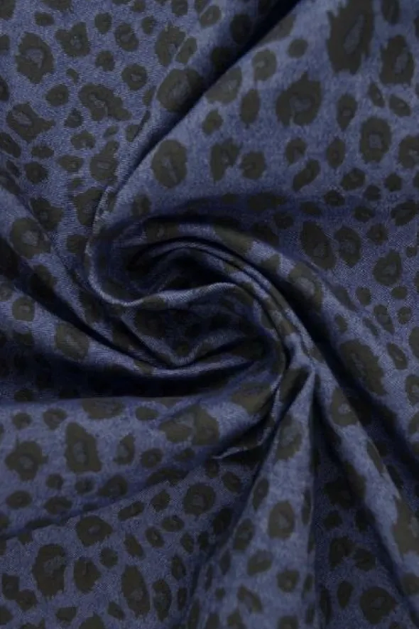 Chambray Leopard - Dark Blue