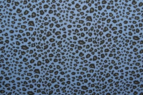 Chambray Leopard - Sky Blue