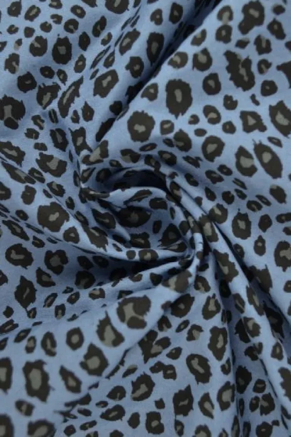 Chambray Leopard - Sky Blue