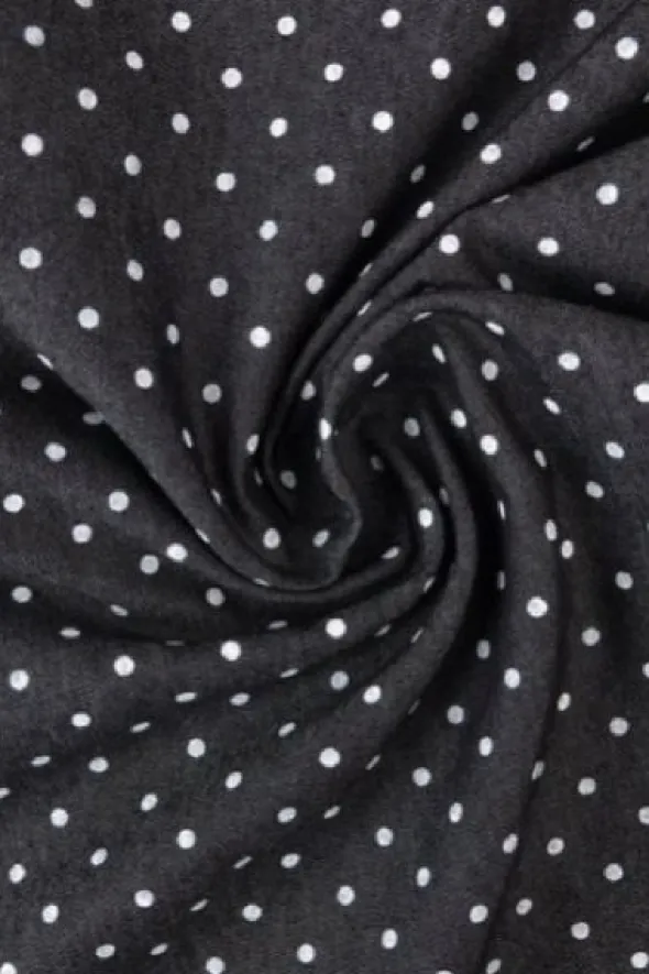 Chambray - Tiny White Dots on Black