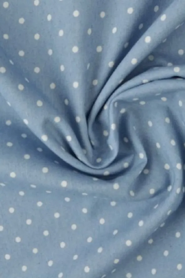 Chambray - Tiny White Dots on Vintage Blue