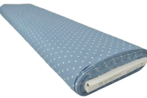 Chambray - Tiny White Dots on Vintage Blue