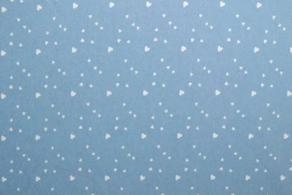 Chambray - Tiny White Hearts on Vintage Blue