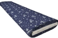 Chambray - White Butterflies and Dots on Dark Blue