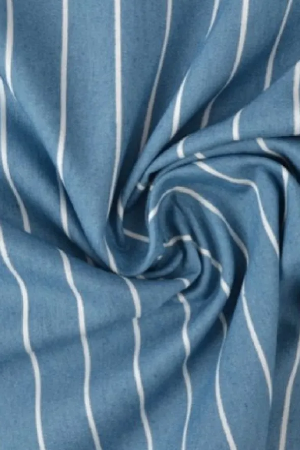 Chambray - White Stripes on Classy Blue