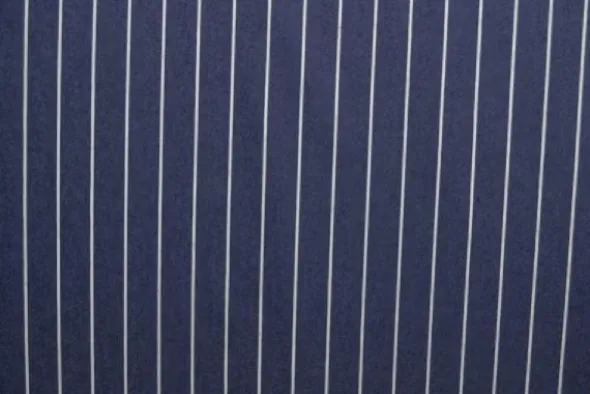 Chambray - White Stripes on Dark Blue
