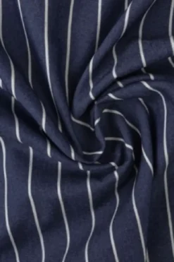 Chambray - White Stripes on Dark Blue