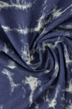 Chambray - White Tie Dye on Dark Blue