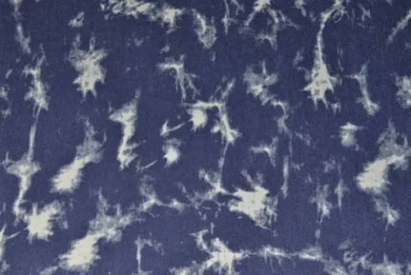 Chambray - White Tie Dye on Dark Blue