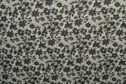 Chiffon - Black Flowers on Off White