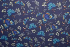 Chiffon - Blue Butterflies on Royal Blue