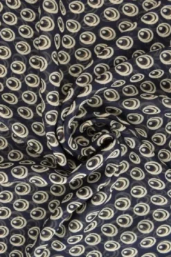 Chiffon - Circles on Dark Blue