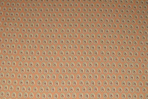 Chiffon - Circles on Salmon