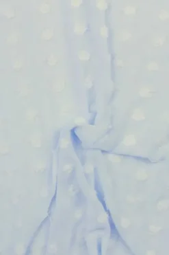 Chiffon Dots - Light Blue Crinkle