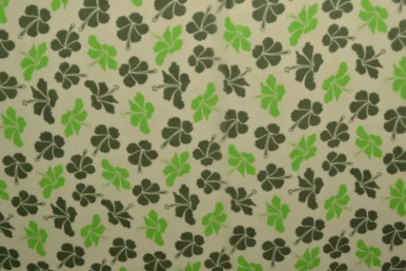 Chiffon - Hawai Flowers Green