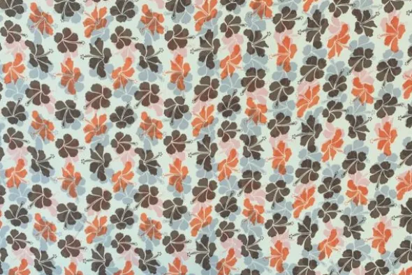Chiffon - Hawai Flowers Orange