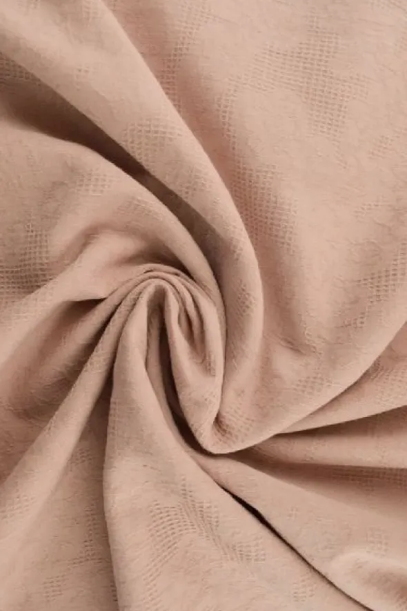Cotton - Jacquard Roses - Vintage Roze - 37