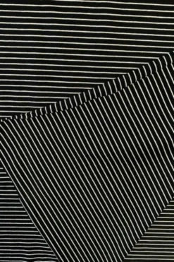 Cotton Jersey Brushed Stripes - Black/White