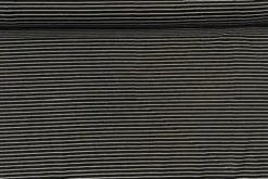 Cotton Jersey Brushed Stripes - Black/White