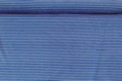 Cotton Jersey Brushed Stripes - Blue/White