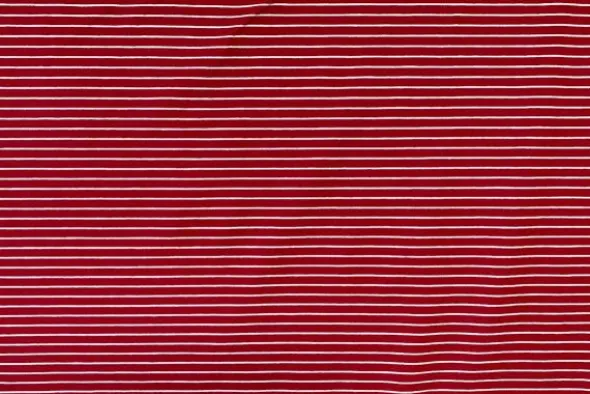 Cotton Jersey Brushed Stripes - Red/White