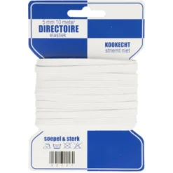 Directoire Elastiek 6 mm - Wit