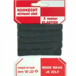Directoire Elastiek 10 mm - Zwart 5m